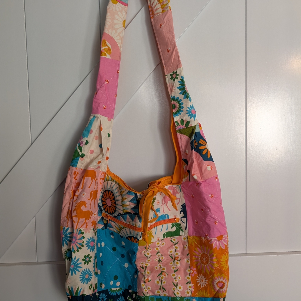 Multicolor Patchwork Shoulder Bag